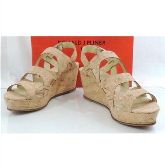 NIB Donald J Pliner Fran Cork Wedges - Picture 5 of 7